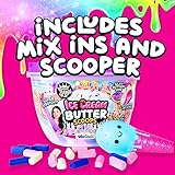 Compound Kings Fluffy Ice Cream Butter Scoops Slime Bucket for Boys and Girls, Sensory Toy Non-Toxic Non-Sticky, Scented Includes Ice Cream Mix Ins & Scooper (Strawberry Shortcake)