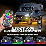 OPT7 Aura Pro Underglow Lights for Class B & B+ RV Motorhomes with APP & Remote Control, RGB Multicolor Modes, Music Sync, 6 PCS Waterproof Rigid Aluminum Light Bar, Outdoor Neon Accent LED Strip Kit