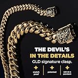 GLD Micro Cuban Link Chain for Men and Women - 18K 3MM Yellow Gold - 20”