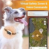 Pawfit 3 GPS Pet Tracker GPS Dog Tracker 4G Live Satellite Tracking, Multiple Smart Alerts, Fully Waterproof Activity Monitor for Dogs & Cats, Unlimited Range, Remote Voice Recall，Fits All Collars