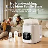 Momcozy KleanPal Pro Baby Bottle Washer, Sterilizer & Dryer - All-in-One Cleaning Machine for Bottles, Pump Parts & Baby Essentials - Time-Saving & Effortless Care