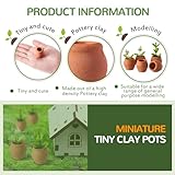 RimCereal 40 Pcs 0.9 x 0.75 Inch Small Mini Clay Pots Terracotta Clay Small Flower Doll House Flower Pot for Crafts DIY Garden Plants and Office Desktop Windowsill Decoration