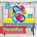 Unique Paw Patrol Birthday Decorations | Paw Patrol Party Supplies | With Paw Patrol Balloons, Tablecloth, Paw Patrol Plates, Napkins, Button | Serves 16 Guests