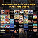 Retro Cartridge Game Console, 40 Built-in Piko Games, GBA Cartridge Handheld (White)