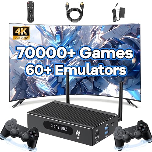 Super Console X3 Pro Retro Game Console 70000+Games 60+ Emulators,EmuELEC4.6 & Android & CoreELEC 3-in 1 System,2.4G&5G WIFI&BT5,1000M ethernet,Amlogic S905X3,Arcade Video Gaming Console (256G)
