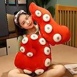 Yoholto Octopus Tentacles Plush Pillow, Tentacles Stuffed Animal, Interesting Plush Gift for Kids Adults(17.7 * 13.7in,Red)