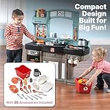 Step2 Best Chefs Kids Kitchen Playset, Indoor/Outdoor Kitchenette, Interactive Play with Lights and Sounds, Made of Durable Plastic, Includes 25 Piece Toy Accessories, For Toddlers 2+ Years Old