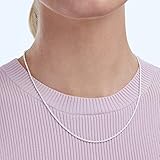 Amazon Essentials Sterling Silver Diamond Cut Rope Chain Necklace, 18" (previously Amazon Collection)