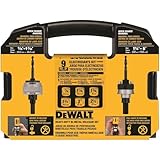 DEWALT Hole Saw Kit, Standard Electrician's Set, Bi-Metal (D180002), Yellow