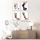 Hair Salon Wall Art, Women Fashion Bathroom Bedroom Decor,Salon Decorations for Wall Makeup Canvas Wall ArtBarber Shop Decoration Paintings Wall Decor Canvas, 6 Set(8"x10" Unframed)