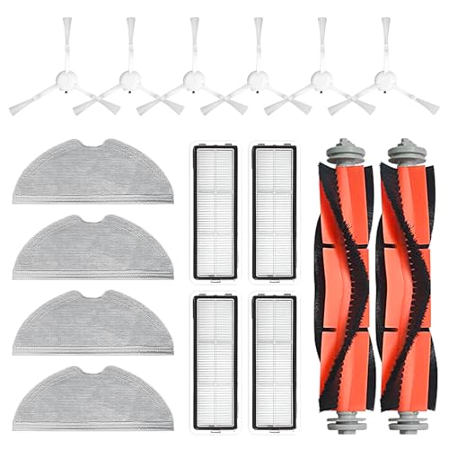 16 Packs Replacement Parts for Dreame D9, D9 Max, D9 Pro, L10, L10 Pro Vacuum Cleaner, Accessories Kit for Dreametech D9 (2 Main Brush, 6 Side Brush, 4 Filters, 4 Mop Cloth)…
