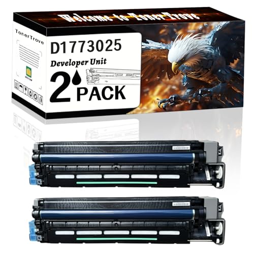 LECUU D1773025 Developer Unit Compatible for Ricoh MP C2003 MP C2503 Printers, Office Printing is Easy Clear Smooth (2 Pack Black)