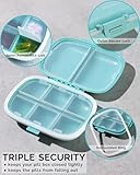 MEACOLIA 3 Pack 8 Compartments Travel Pill Organizer, Daily Pill Case Small Pill Box for Pocket Purse, Portable Pill Container Medicine Vitamin Organizer (Multi-Colored)