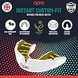 OPRO Instant Custom-Fit Mouth Guard, Dentist-Level Comfort, Protection & Fit - Moldable Guard for Football, Boxing, Rugby, MMA, Lacrosse, UFC Mouth Piece - Includes Mouth Guard Case (Black, Adult)