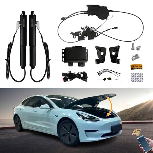 EVFRONTIERX Power Frunk Kit Compatible with Tesla Model Y 2020 2021 2022 2023 2024 Die-Cast Body Electric Front Trunk Opener and Closer Automatic Frunk Conversion Upgrade Easy Install