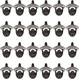 HAIICEN 24 PCS Wall Mounted Beer Opener Bulk Antique Bronze, Stainless Vintage Wood Mounted Soda Bottle Cap Opener Stainless for Bar Caddy Board DIY