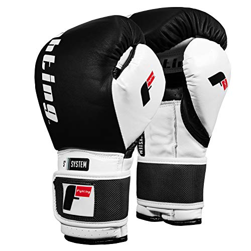 Fighting Sports S2 Gel Power Sparring Gloves, Black/White, 16 oz