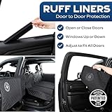 Hard Bottom with Door Protection - Waterproof Truck Back Seat Extender for Dogs Hard Bottom - Machine Washable with Travel Bag - Large Size fits Full-Size Trucks - Backseat Extender for Dogs