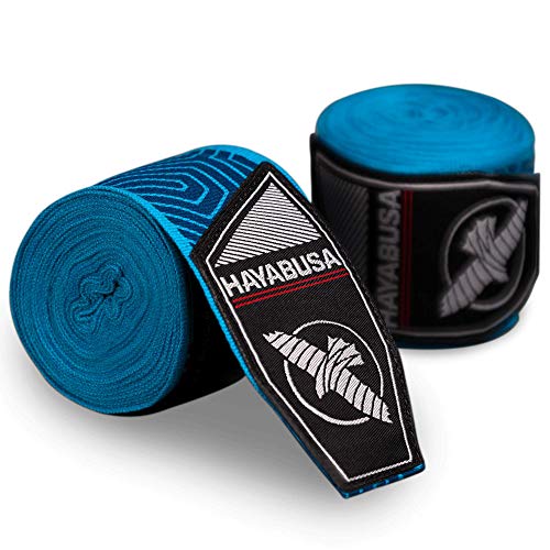 Hayabusa Boxing Hand Wraps Perfect Stretch 4.0 for Men & Women - Blue Geo, 180 inches
