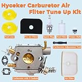 Hyceker Carburetor Air Filter Tune Up Kit for Husqvarna 525L 525LS 525LST 525RJD 525RS 525LK 525RJX 525RX Brushcutter 525ES 525ECS 522L 524L Trimmer Wead Eater 584901401 584901402 576401601 577851501