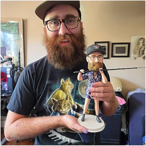BobbleMy Custom Bobblehead, 6/7/8 inch Personalized Customized Bobbleheads Customization Dolls Figure Handmade Sculpture Gifts Based on Your Photos for Boyfriend, Husband, Friends