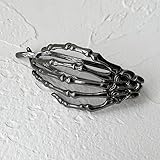 BELOWSYALER Hair Claw Clip,Gothic Hair Claw Clip Skeleton Hand Ponytail Holder Skull Claw Shape Punk Skull Fingers Barrette Claw Hair Style Tool