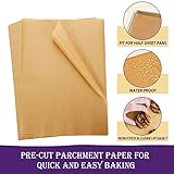 200 Pcs Unbleached Parchment Paper Baking Sheets, 12 x 16 Inch, Precut Non-Stick Parchment Sheets for Baking, Cooking, Grilling, Air Fryer and Steaming - Unbleached, Fit for Half Sheet Pans