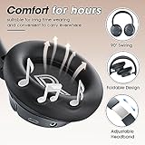 BERIBES Upgraded Hybrid Active Noise Cancelling Headphones with Transparent Modes,70H Playtime Bluetooth Headphones Wireless Bluetooth with Mic, Deep Bass,3.5MM Cable,Soft-Earpads,Fast Charging-Black