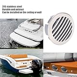 Boats Airflow Vent Cover 4pcs 3.5in 316 Stainless Steel High Polished Boats Air Outlet Grill Marine Parts for Yachts RVs