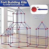 V-Opitos 180 Pack Fort Building Kits for Kids Age 4, 5, 6, 7, 8+ Years Old, Creative STEM Building Toys for DIY Castles, Tunnels, Play Tent, Ideal Christmas, Birthday Gifts for Boys & Girls