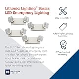 Lithonia Lighting LED Emergency Lights for Business, California Certified, 2-Head Fixture, White, 4-Pack (EU2C CP4 LED)