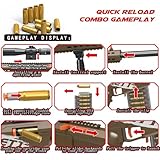 Kyliandi Soft Bullet Toy Gun Sniper Rifle with Scope Realistic Shell ejecting Foam Blaster Fake Gun Look Real shotgun Dart Pellet Shooting Game for Boys Teen Adults Gifts Age 8+ 10 12 Year Old (Brown)