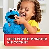 Sesame Street Feed Me Cookie Monster Plush: Interactive 13 Inch Cookie Monster, Says Silly Phrases, Belly Laughs, Toy for Kids 18 Months Old and Up