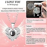 Preserved Real Rose with I Love You Necklace 100 Languages, Gifts for Girlfriend, Women, Mom, Wife