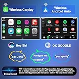 SCUMAXCON 7" Android 13 Wireless Carplay Android Auto GPS Navigation Car Stereo Radio 8-CORE 2+32G IPS Touch WiFi BT FM AM RDS DSP USB for VW Golf MK5 MK6 Jetta Passat B6 B7 Caddy Tiguan DZT027