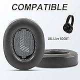 Replacement Earpads Cushions for JBL Live 500BT Wireless Headphones, Live 500 BT Ear Pads with Protein Leather, Noise Isolating Memory Foam