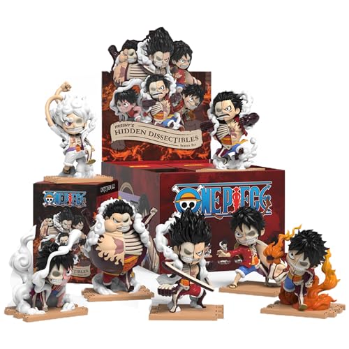 Mighty Jaxx Freeny's Hidden Dissectibles: One Piece Series 6 (Luffy Gears Edition) | Sealed Tray of 6 - Contains No Duplicates | Blind Box Collectible Figurines