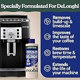 DeLonghi Compatible Descaling Solution. Clean & Descale your DeLonghi Coffee Maker. Single Bottle. Eco-Friendly Concentrated Formula. Carbon Neutral Cleaner Descaler Solution