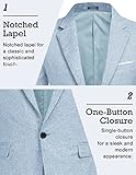 COOFANDY Business Summer Jackets for Men Lightweight Casual Suit Blazer Jackets Sports Coats One Button (Light Blue XL)