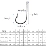 Saltwater Fishing Hooks Southern Tuna Hooks, 15pcs Big Game Hooks Trolling Hooks Stainless Steel Fishing Hooks Forged Extra 6X Strong Circle Hooks Ultra Sharp Knife Point Hooks