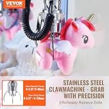 VEVOR Claw Machine, 0-3” Jaw Diameter 0-5” Jaw Lifting, Crane Prize Grabber Commercial Arcade Game Toys, Cool Fun Grab-and-Win Machine w/Light and Sound, Dispenser Vending Toy for Kids,Boys &Girls