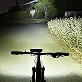 2600 Lumens Bike Lights,USB Rechargeable Bicycle Lights,Super Bright 5 LED Bike Lights for Night Riding,Waterproof Bike Headlight with Power Bank Function,4 Light Modes