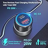 USB C Car Charger 5 Pack, Bangfun 36W Dual Port PD&QC 3.0 Fast Charging 12V Car Charger Adapter Cigarette Lighter USB Charger Plug for iPhone 15 14 13 12 11 Pro Max SE,iPad,Samsung,Pixel(Black)