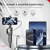 Ralcam Two-Way Articulating Borescope Compatible with Android and iOS Phone, 8.5mm Endoscope Camera with Light, HD 1080P Snake Inspection Camera with 6.6FT Flexible Cable