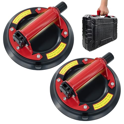 DOCXCDO Suction Cups for Glass,Vacuum Glass Suction Cups to Lift Large Glass,Max Load 880lbs Window Suction Cups Heavy Duty,Powerful Industrial Glass Suction Cup Handle for Glass,Tile, Granite