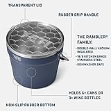 YETI Rambler Beverage Bucket, Double-Wall Vacuum Insulated Ice Bucket with Lid, White