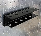 Wall Control Pegboard Screwdriver Holder Bracket Slotted Metal Pegboard Accessory Pegboard and Slotted Tool Board – Black & Pegboard Standard Slotted Hook Pack – Black