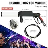 CO2 Cannon Gun Dj, Fog Machine Handheld CO2 Smoke Gun for Party, Led CO2 Party Machine with 10 FT Hose, Handheld Fog Machine for Party, Nightclub, Stage Effect, DJ, Music Festival