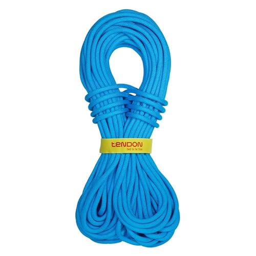 TENDON Master 8.6 - UIAA Certified Dynamic Rope for Rock Climbing - Dry Treated with Complete Shield - 8.6mm x 80m, Turquoise