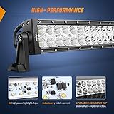 Nilight LED Light Bar 32 Inch 180W 12600LM Spot Flood Combo Driving Lamp Roof Bumper Off Road Lights LED Work Light Pods for Van Camper Wagon Car Pickup Golf Cart ATV UTV SUV Truck Boat 4x4